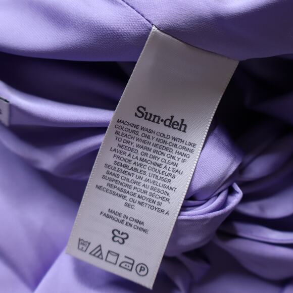 SUN-DEH Aritzia NWT Elektra Satin Camisole Lavender Cropped Tie Back Women's S - Picture 8 of 11